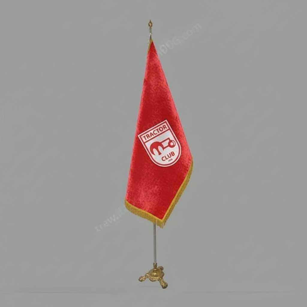 پرچم تشریفات مخمل لوگو باشگاه تراکتور سازی تبریز