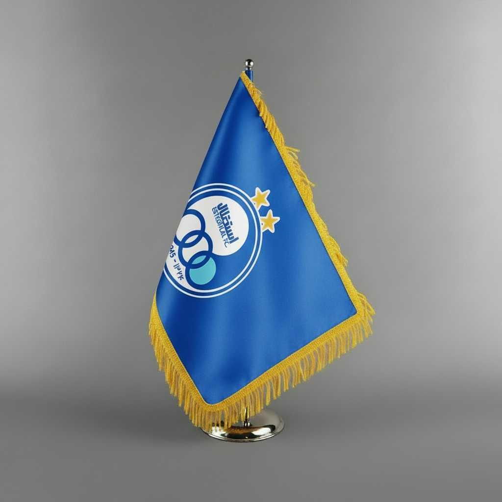 پرچم تشریفات ساتن براق لوگو استقلال