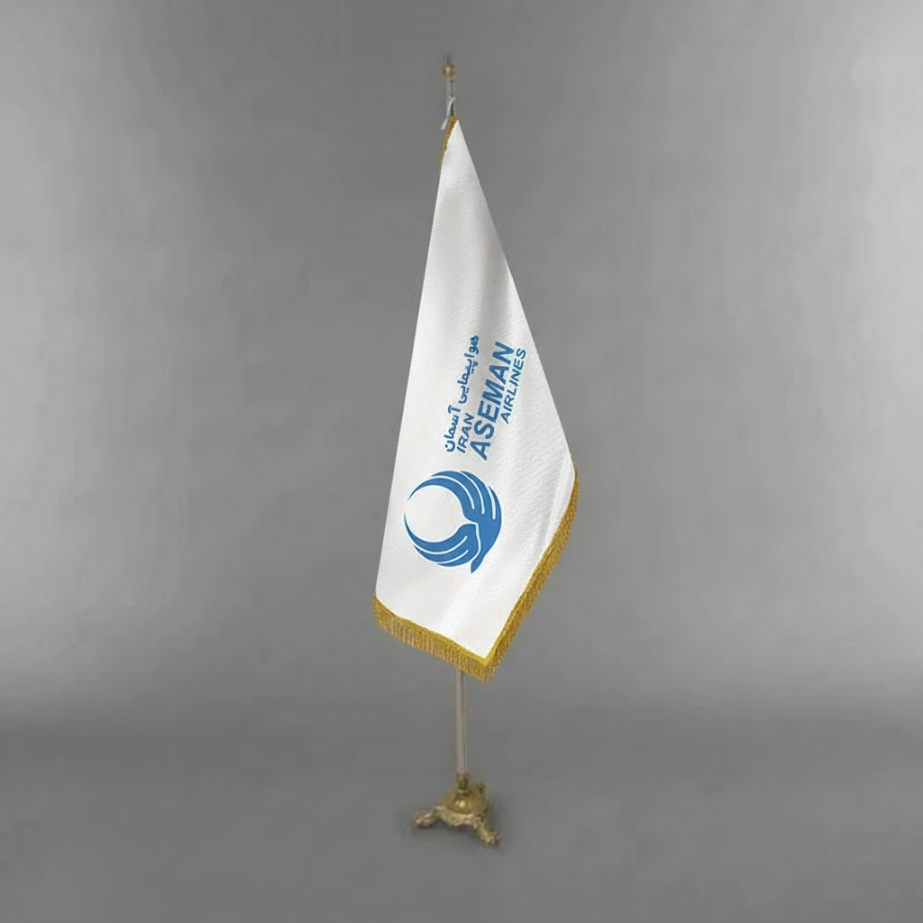 پرچم تشریفات لمینت مخمل شرکت هواپیمایی آسمان