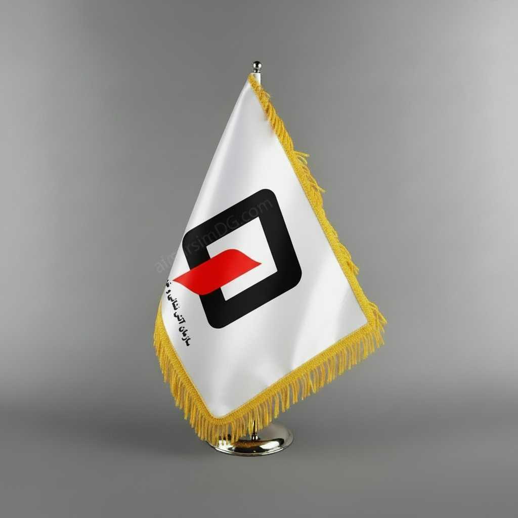 پرچم تشریفات ساتن براق لوگو سازمان آتش نشانی