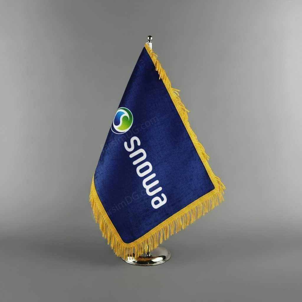 پرچم رومیزی مخمل لوگو اسنوا