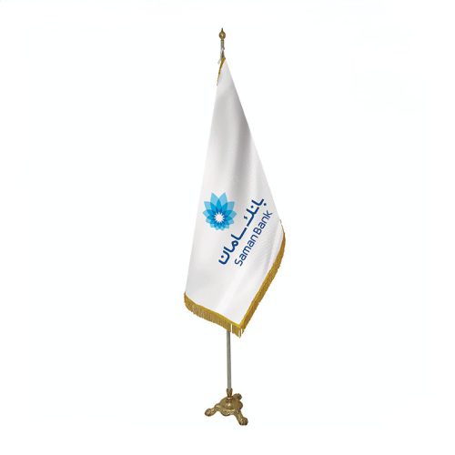 پرچم تشریفات ساتن مات بانک سامان